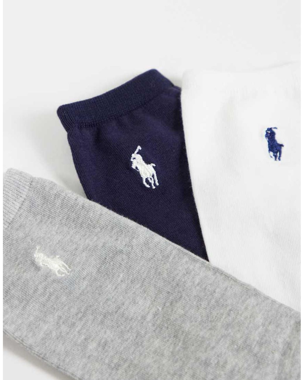 Polo Ralph Lauren White 3 Pack Logo Socks