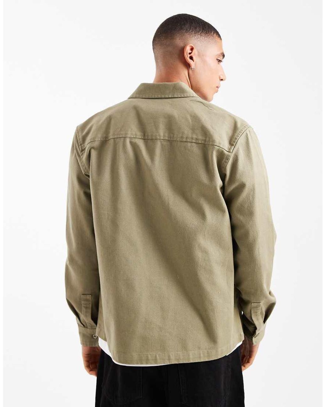 New Look Natural Heavyweight Twill Overshirt for men