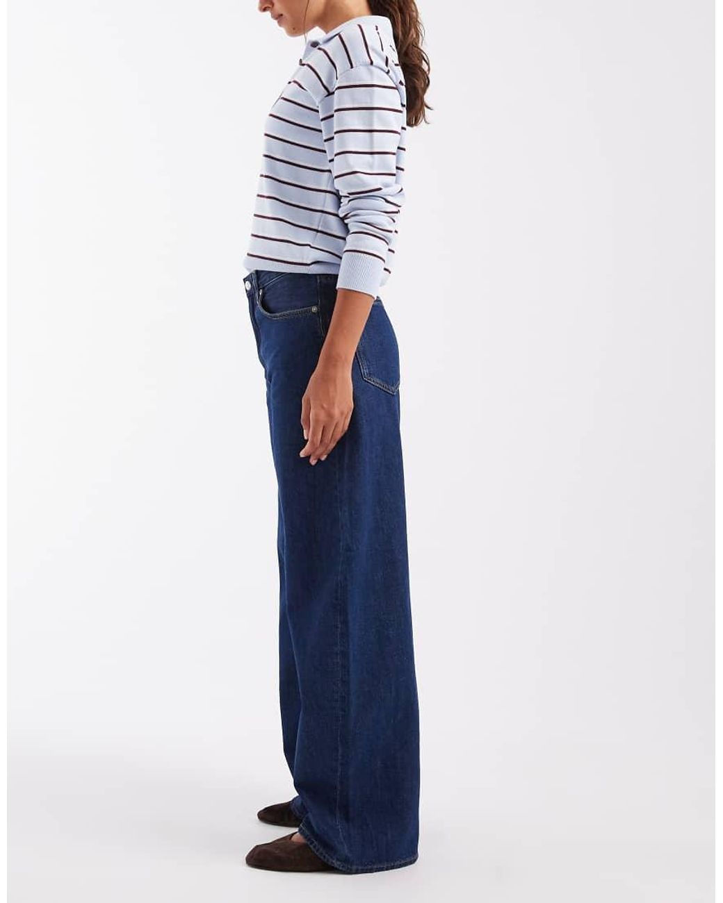 ARKET Blue Peony Baggy Barrel Leg Jeans