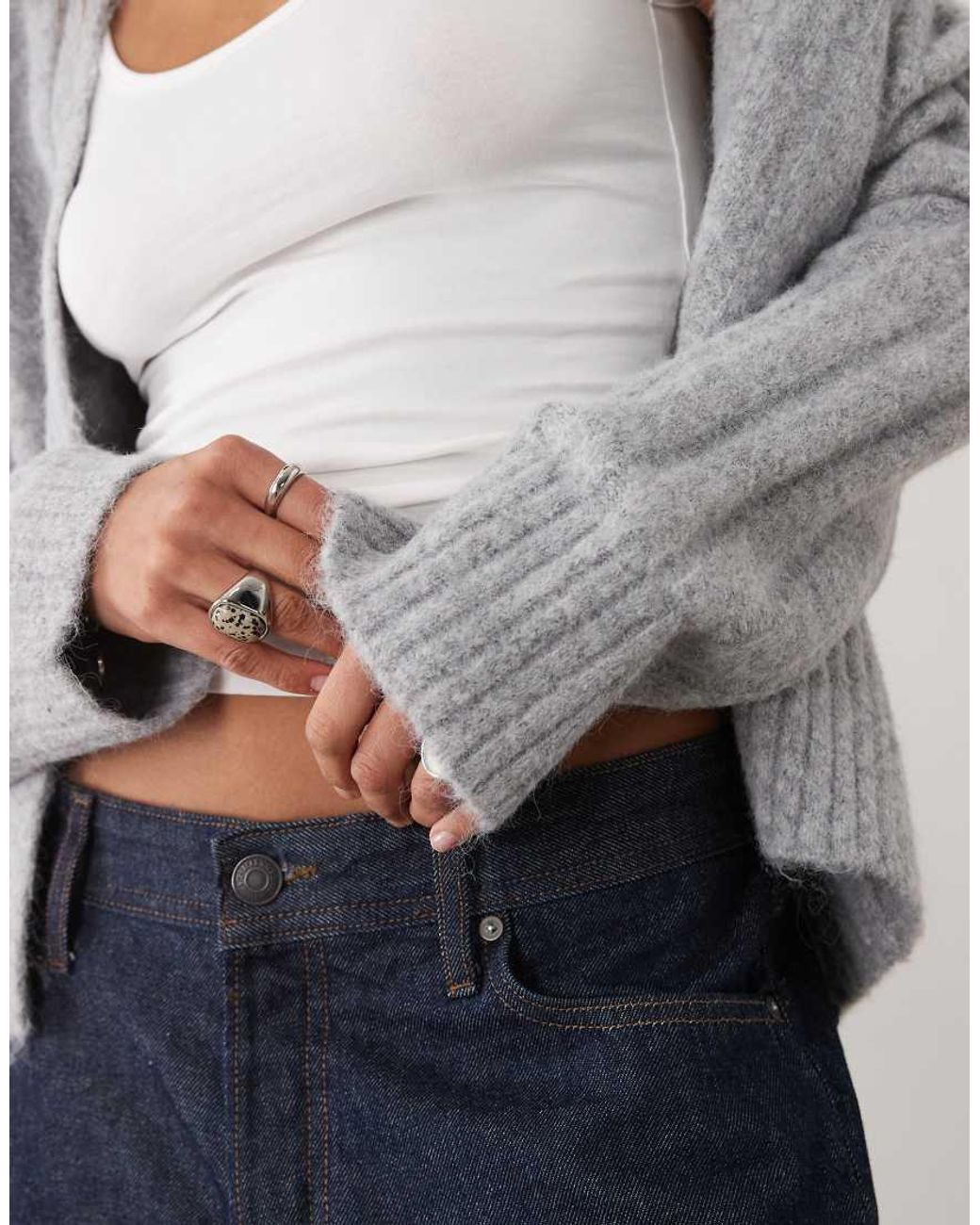 ASOS White Edge To Edge Cardigan