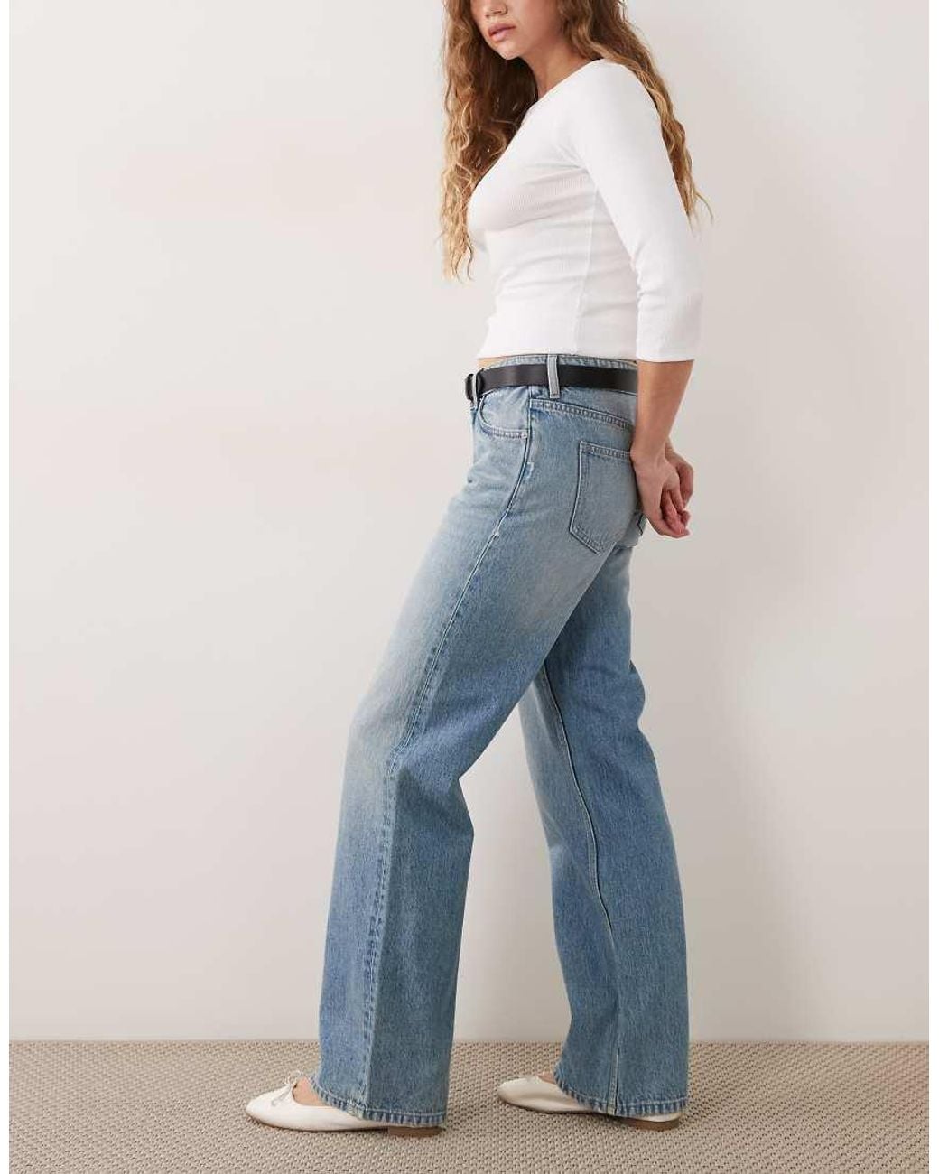 Cotton On Blue Low Rise Straight Jean