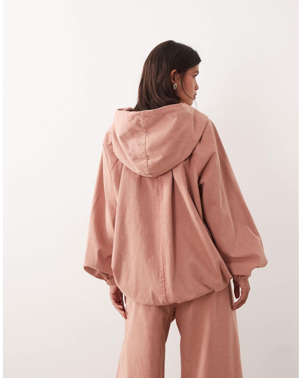 ARRANGE Pink Drawstring Volume Sleeve Jacket