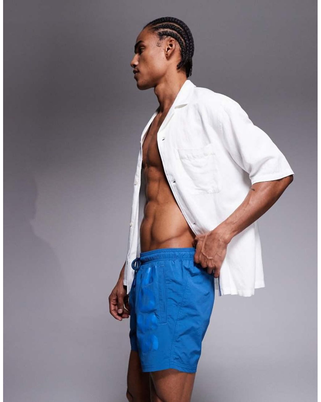 Boss Blue Boss Octopus Logo Swim Shorts for men