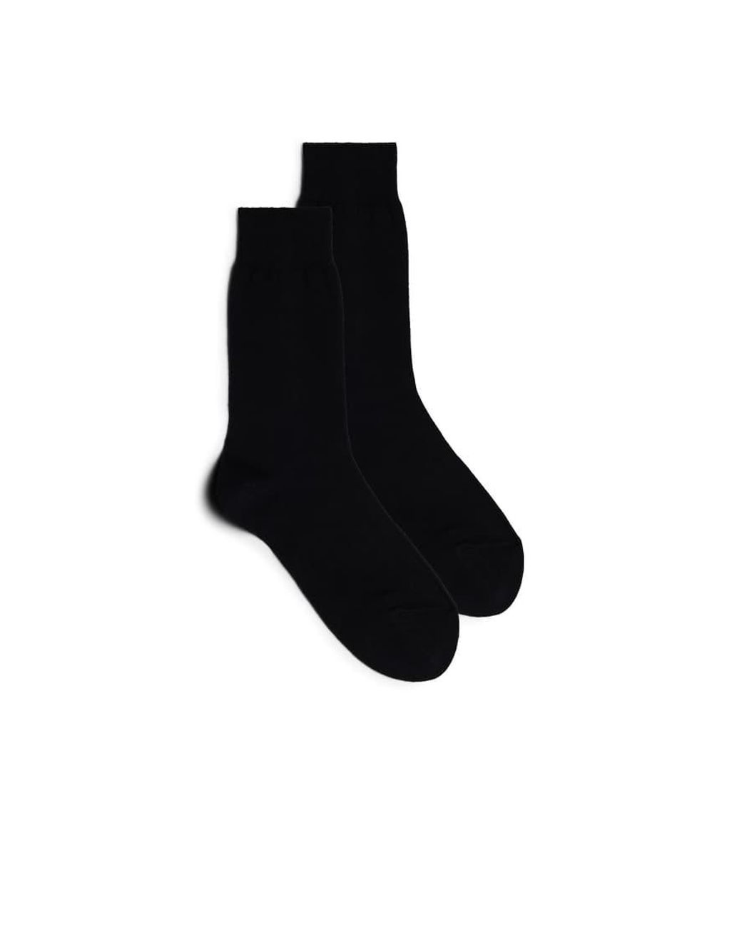 Intimissimi Black Short Warm Cotton Socks for men