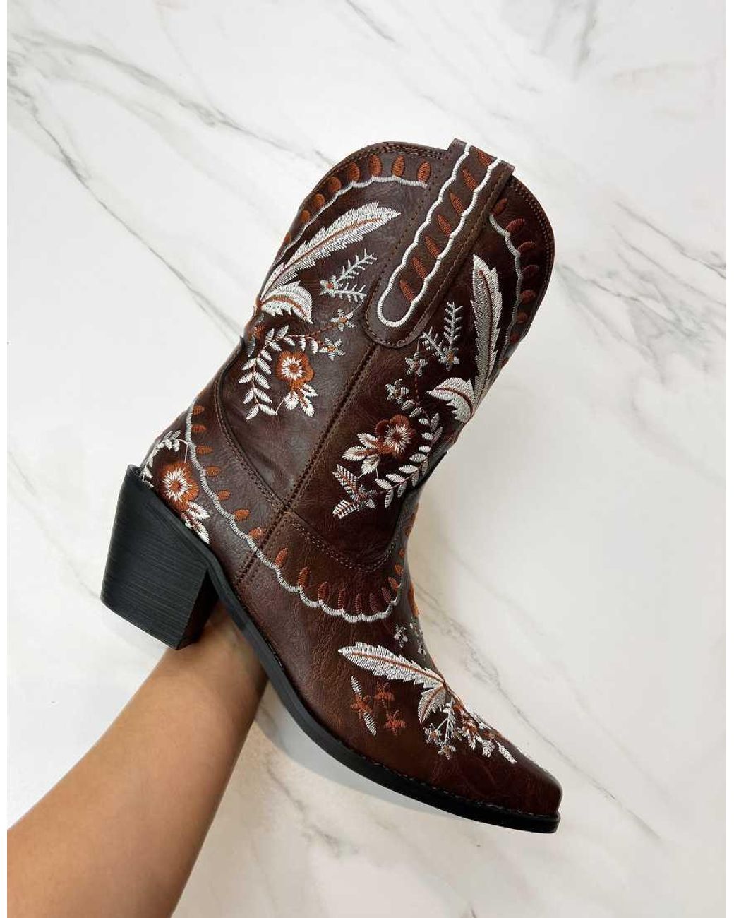 GIA STUDIOS Brown Cowboy Western Boots
