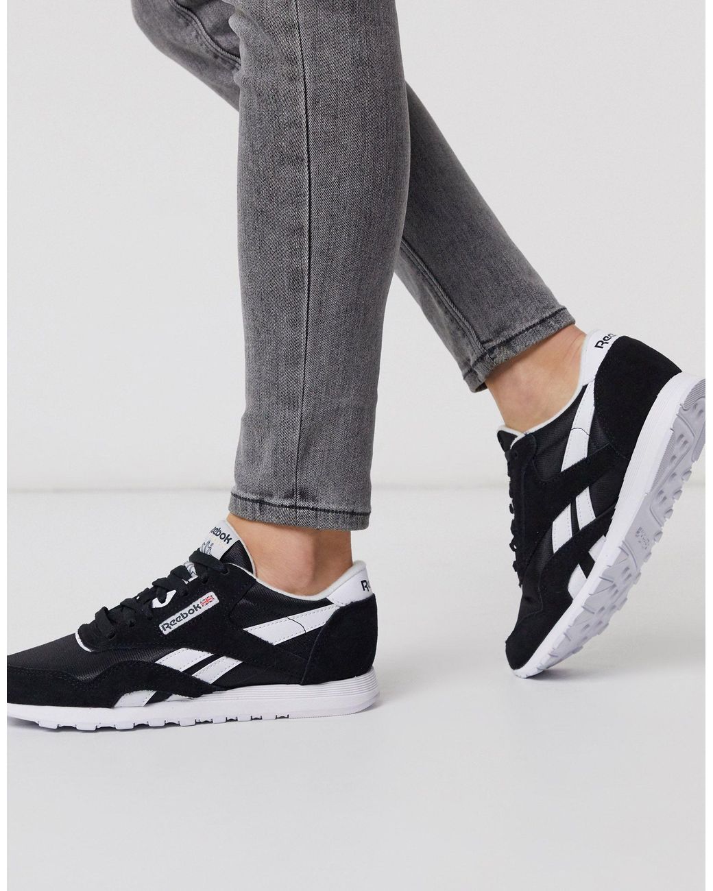 reebok classic nylon black