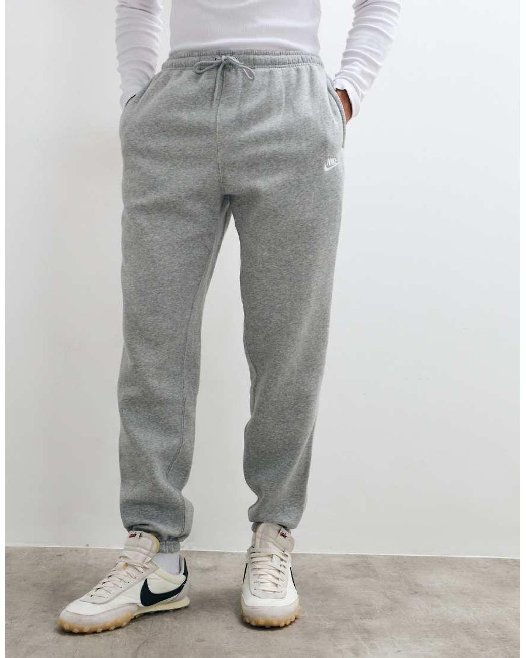 Nike Gray Club Cuffed Slim Fit joggers for men