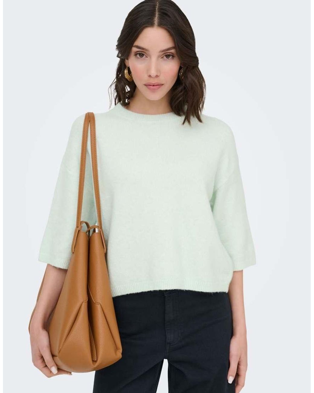 Jdy White Knitted Pullover