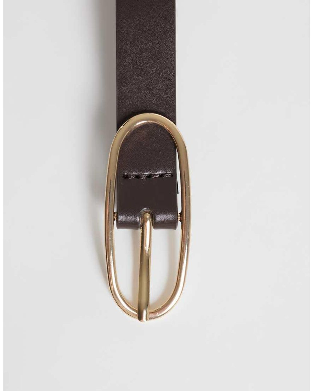 JJXX Gray Skinny Belt With Circle Buckle