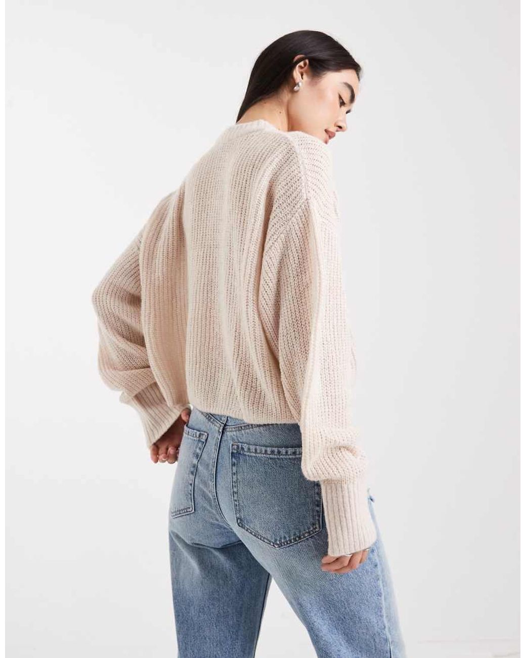 Miss Selfridge Blue Slouchy Knit Jumper