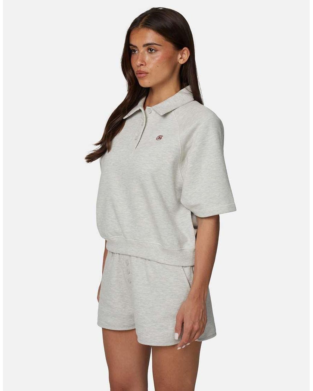Good For Nothing Gray Monogram Collection Short Sleeve Sweatshirt