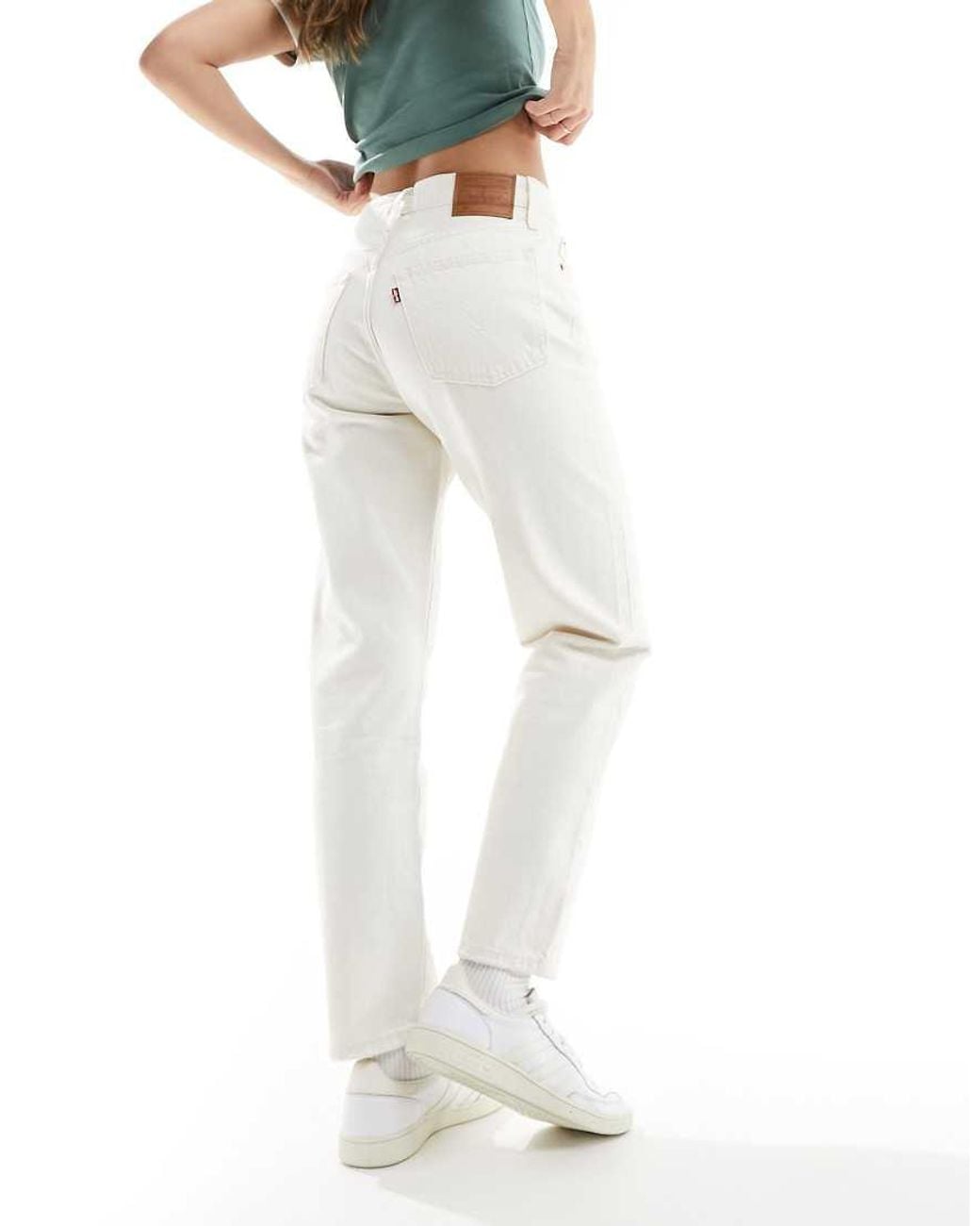 Vaqueros Capri Blancos De Corte Recto 501 De Levi's de color White