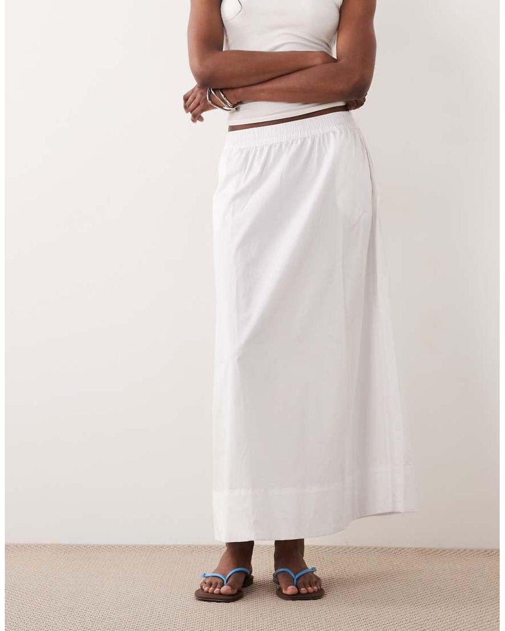 JDY Tall Pink Poplin Maxi Skirt