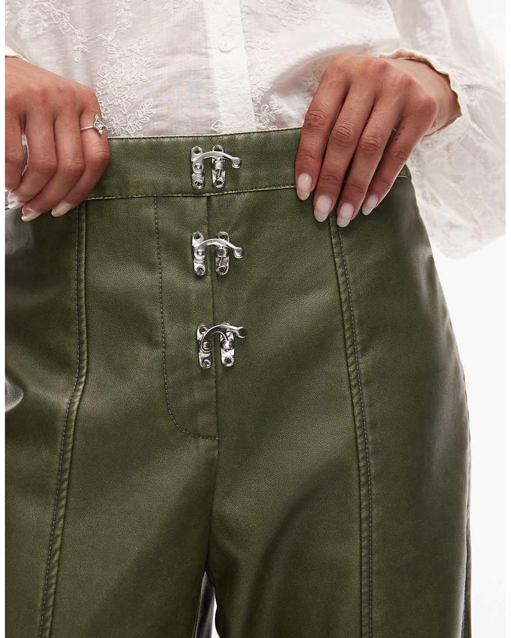 laagam Green Ronnie High Waist Pants
