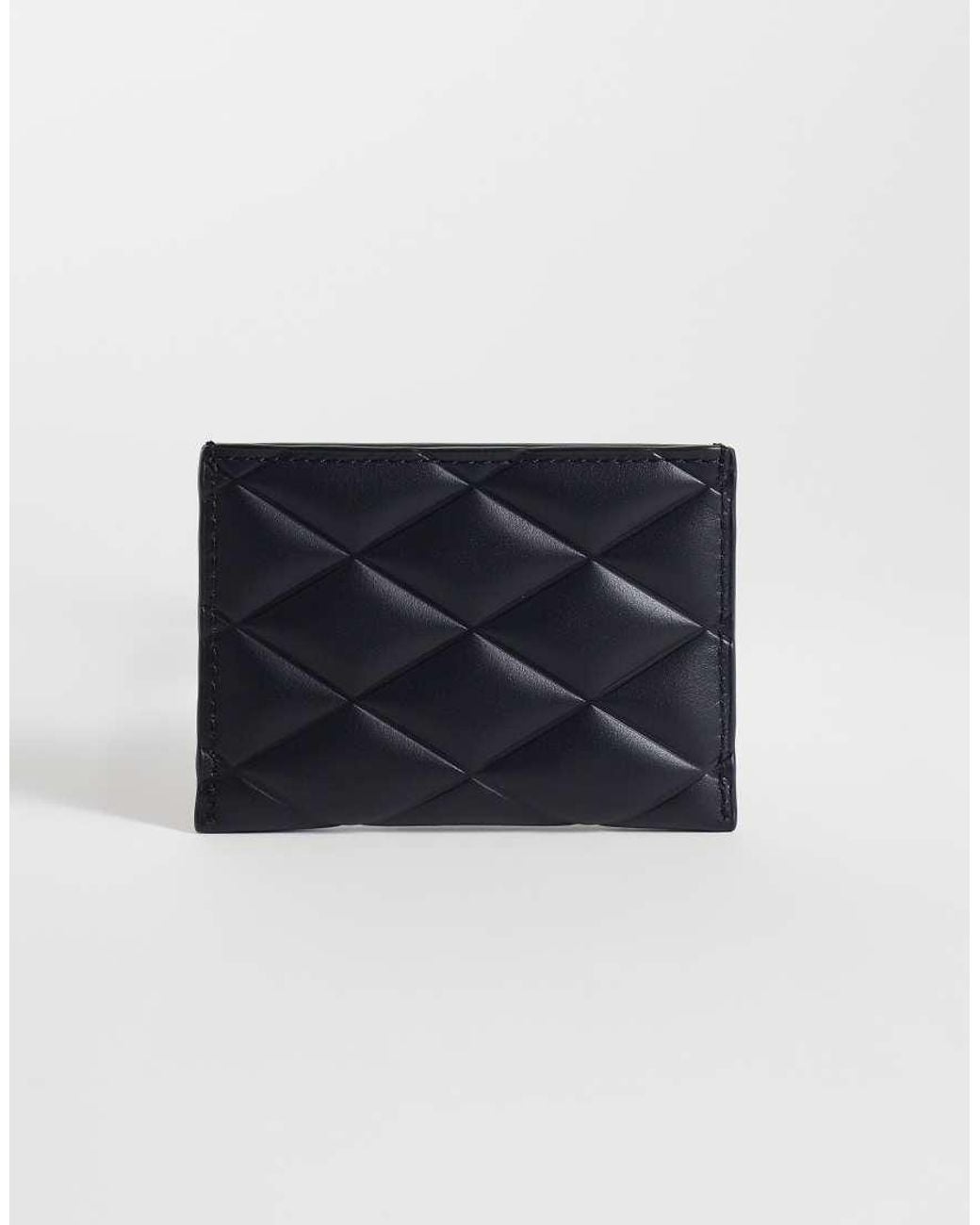 Lacoste Blue Croc Detail Quilted Leather Cardholder