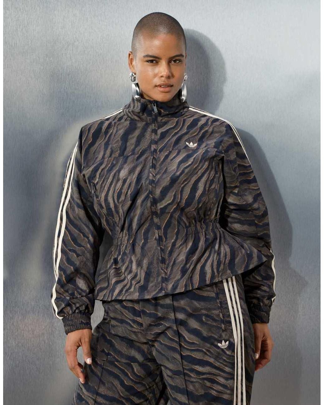 adidas Originals x ASOS Gray Track Jacket With Peplum
