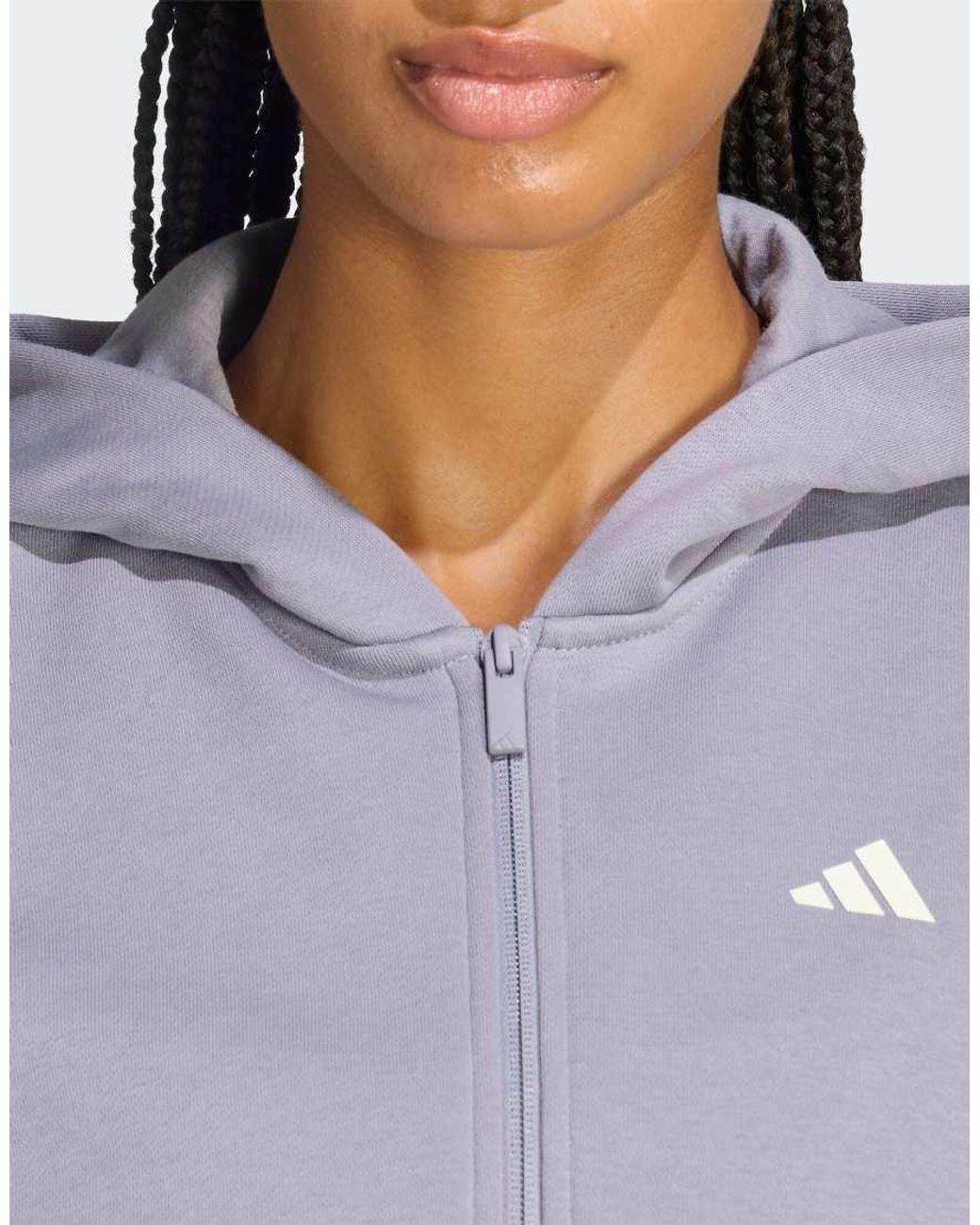Adidas Originals Purple 3 Stripes Studio Hooded Tracktop
