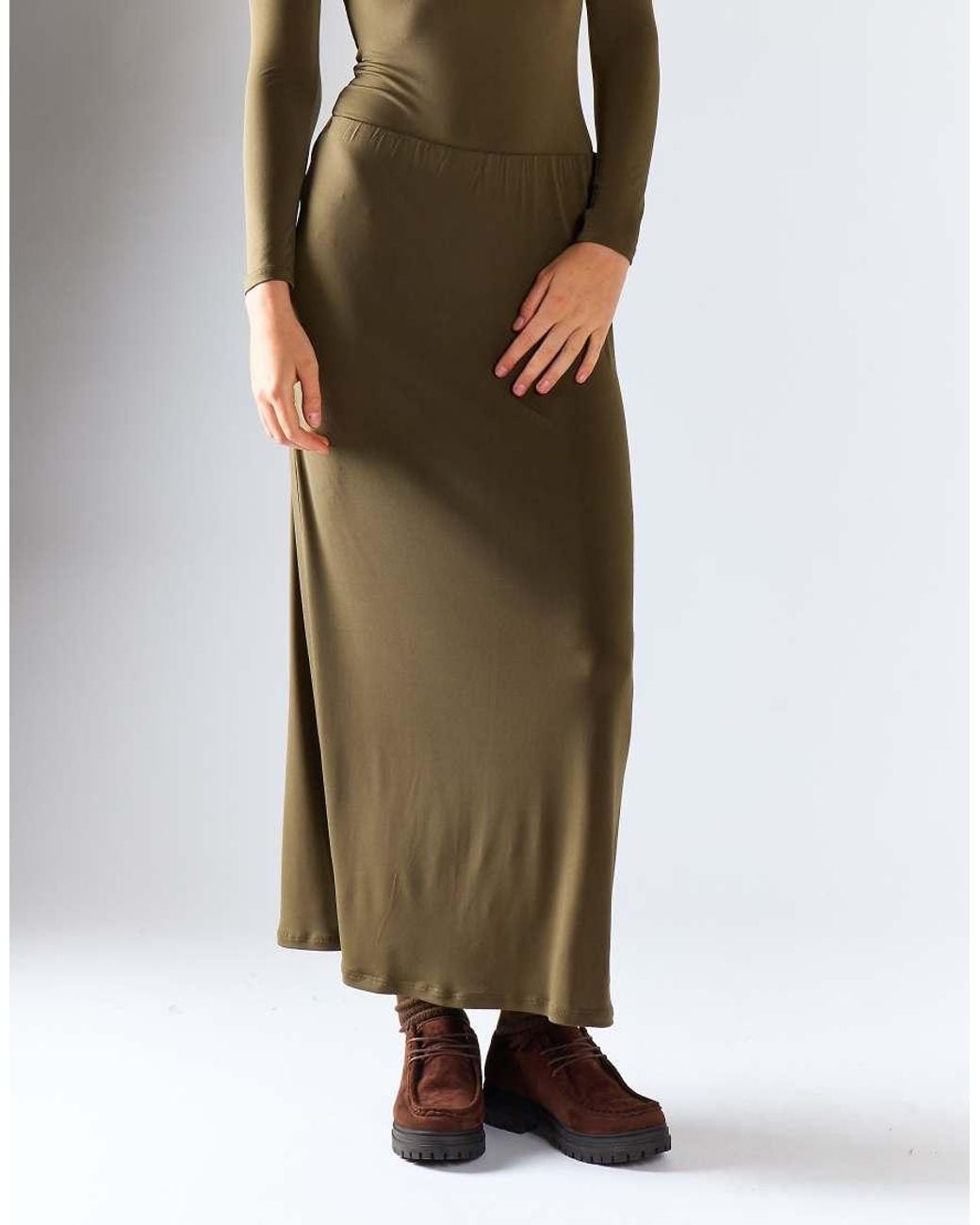 Glamorous Green Square Neck Long Sleeve Bodysuit