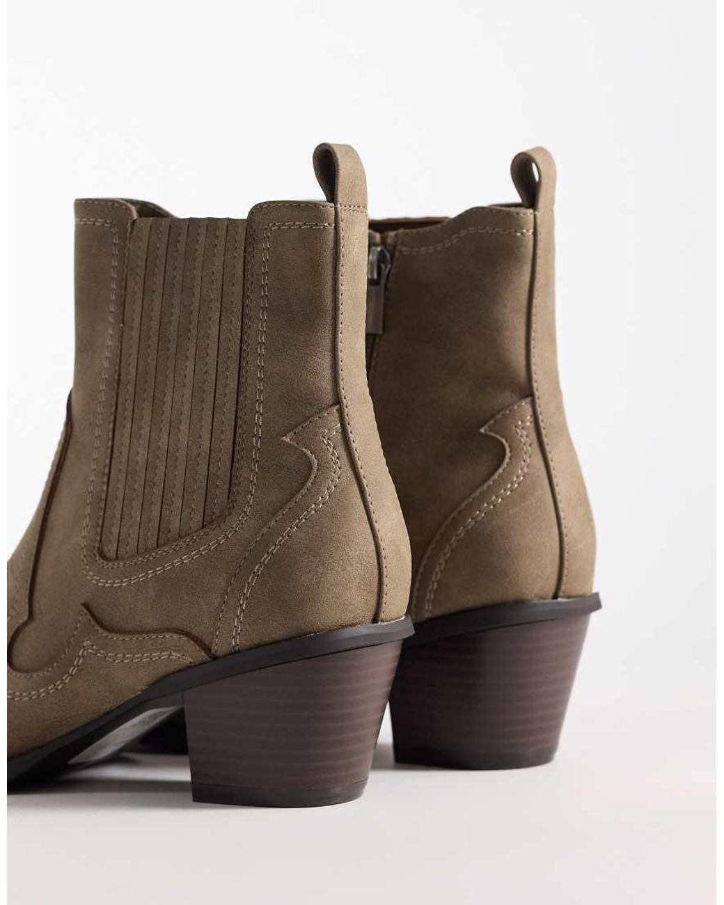 ASOS Brown Cowboy Chelsea Boots for men