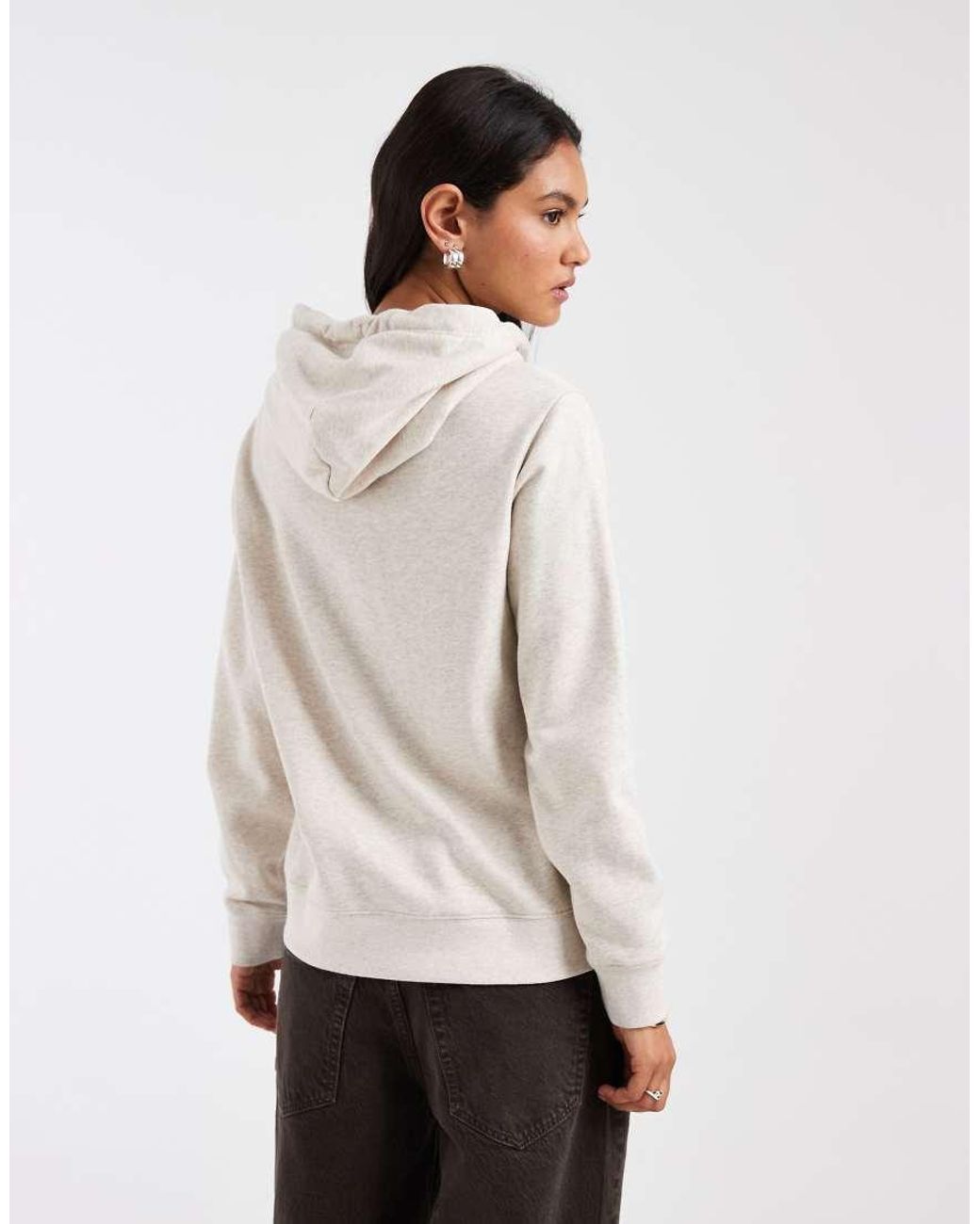 Gant White Collegiate Logo Hoodie