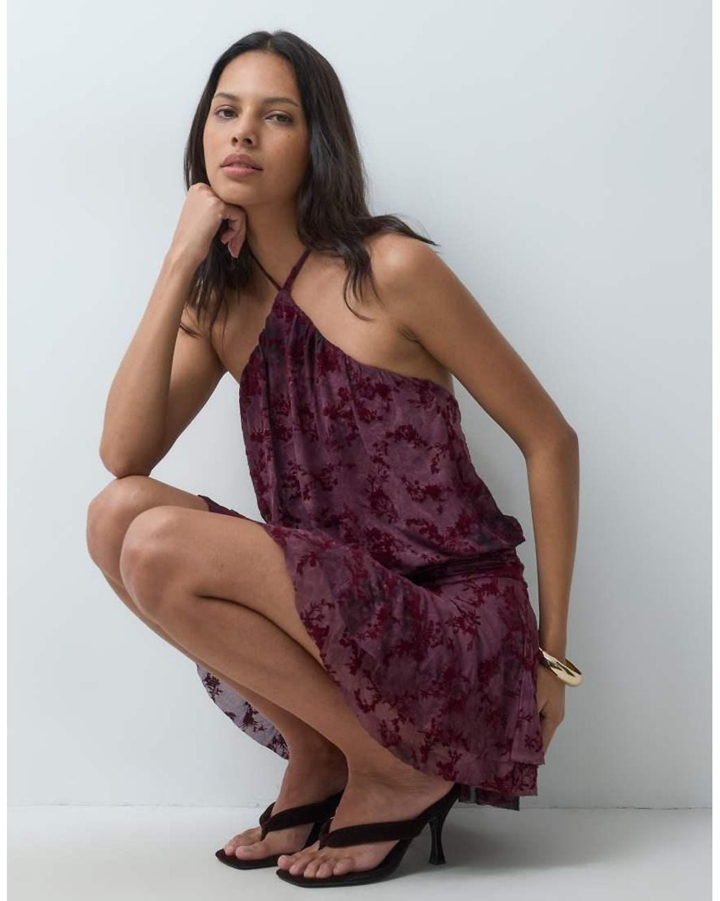 Miss Selfridge Purple Playsuit
