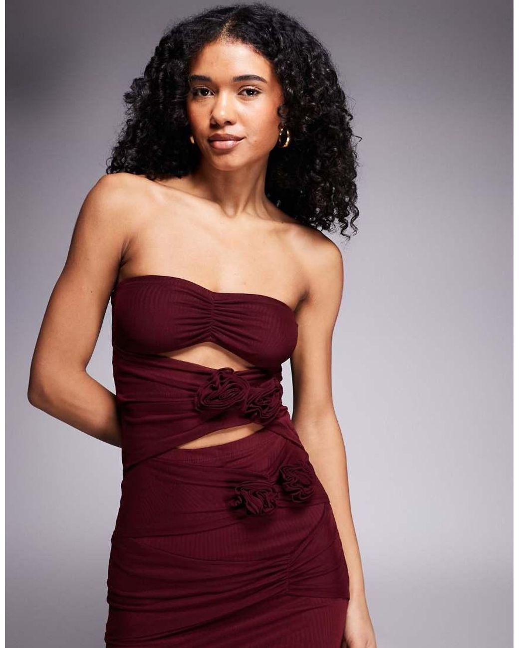 SIMMI Purple Richmond Corsage Maxi Dress