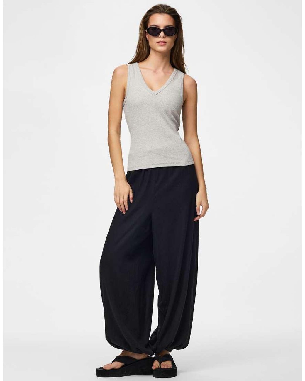 Pieces Gray Tank Top