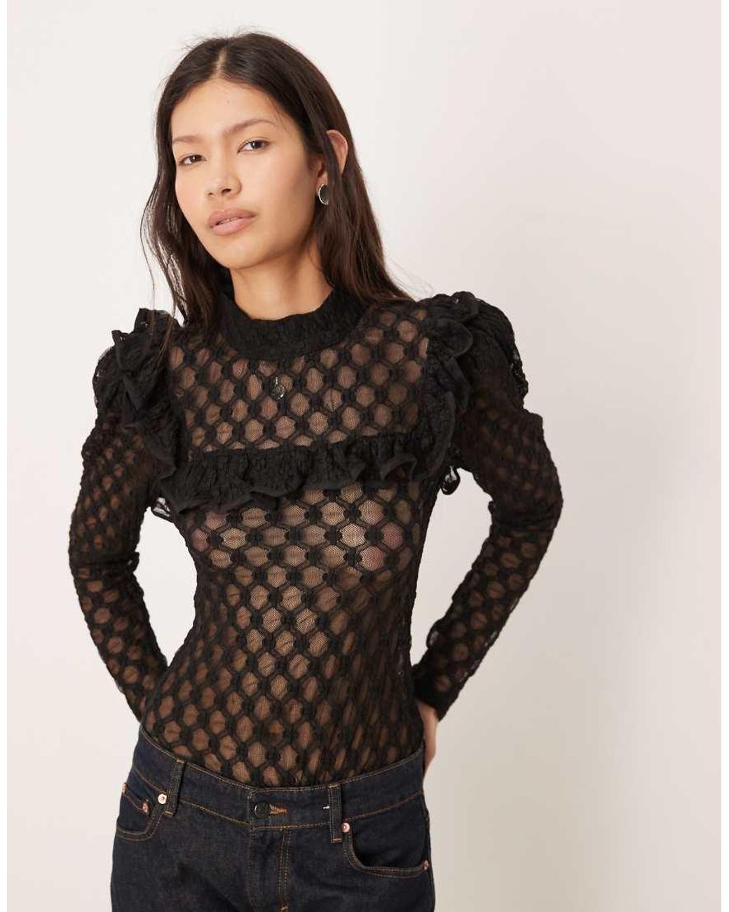 Collective The Label Long Sleeve Bodysuit in Black | Lyst UK