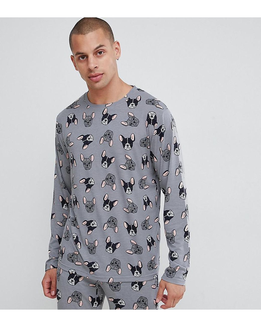 Pyjama motif bouledogue franais Chelsea Peers pour homme en coloris Gris |  Lyst