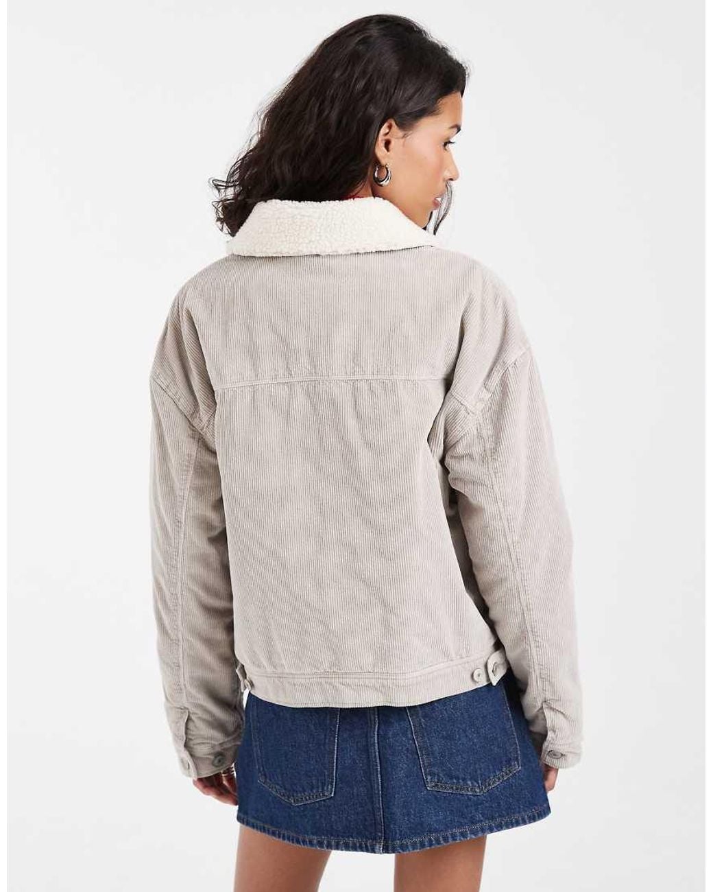 Tommy Hilfiger Gray Corduroy Trucker Jacket