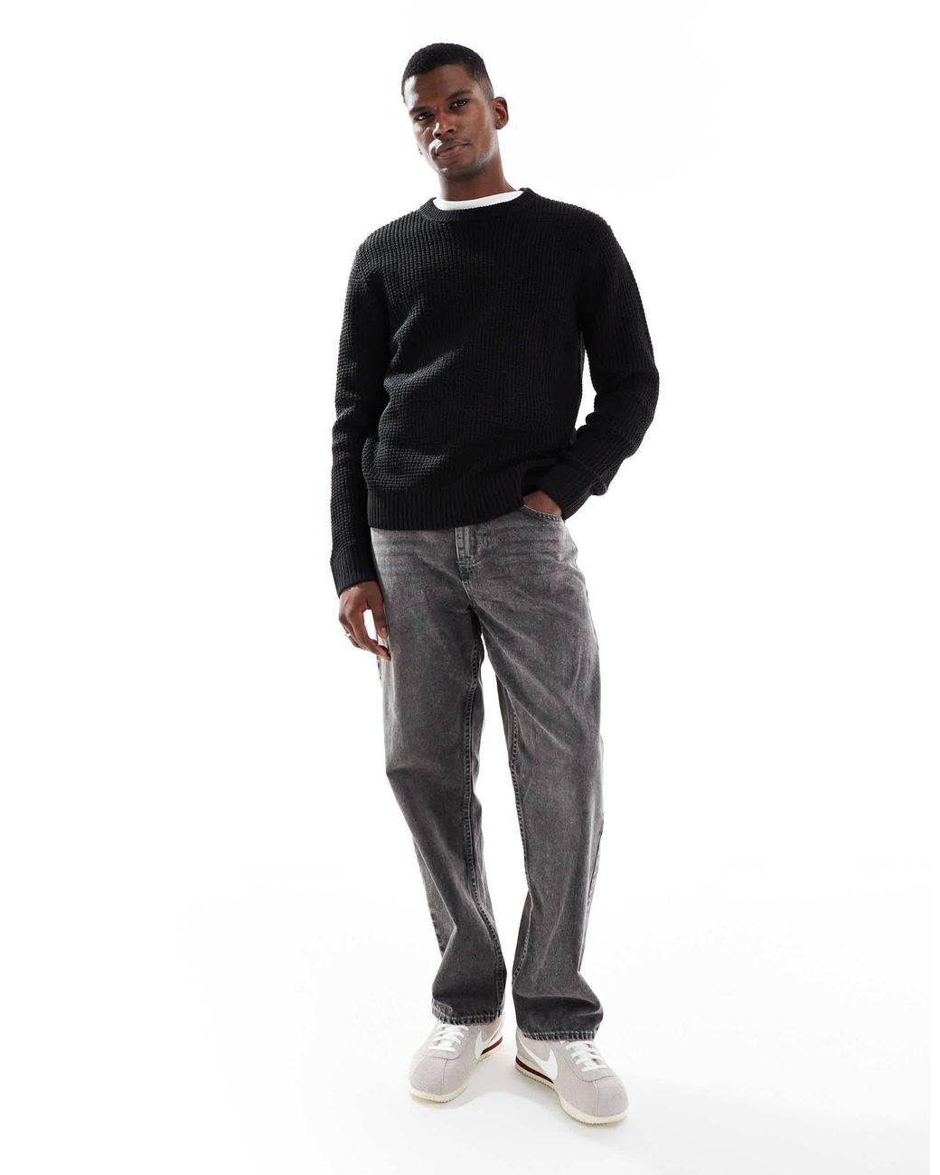 Jack & Jones – strickpullover in Black für Herren