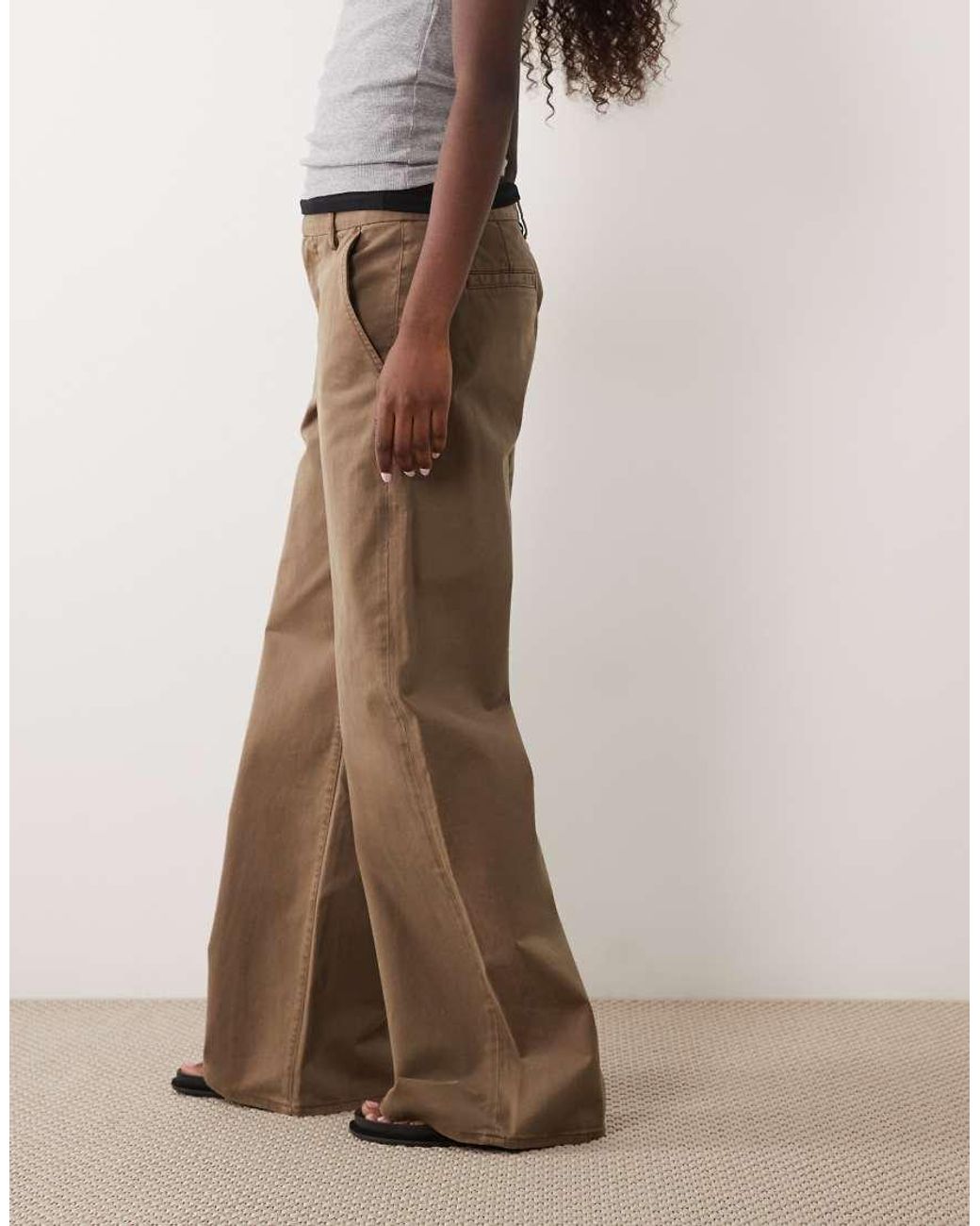 GOOD AMERICAN Natural Low Rise baggy Pants