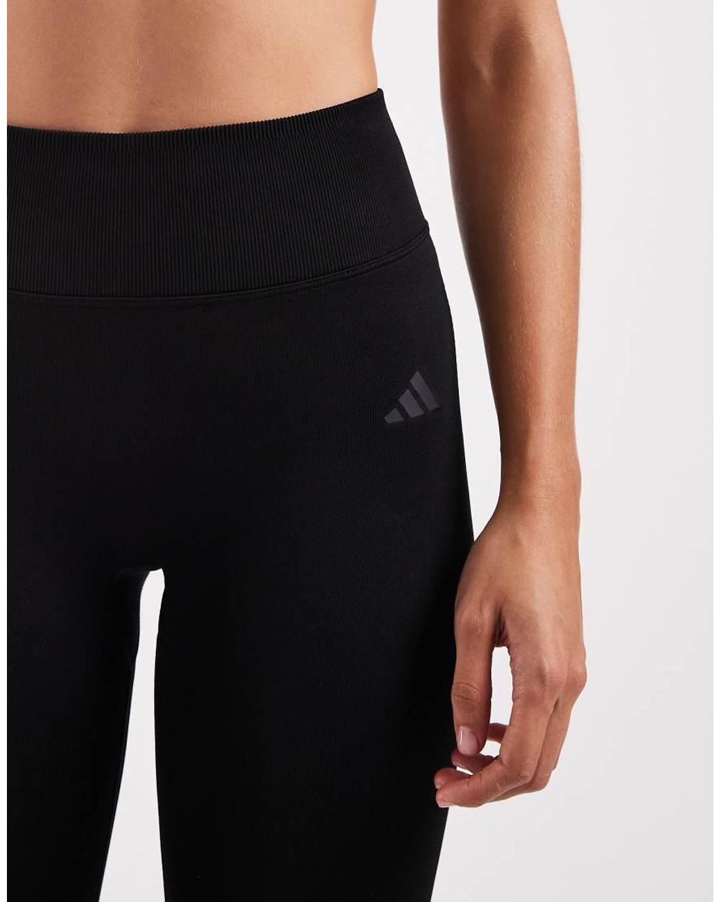 Adidas Originals Black Workout Essentials Knit Scrunch 7/8 Leggings