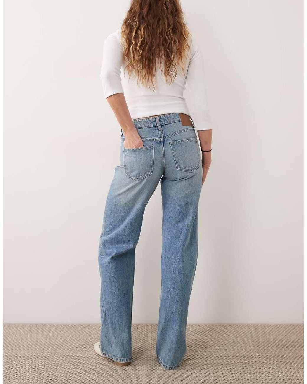 Cotton On Blue Low Rise Straight Jean
