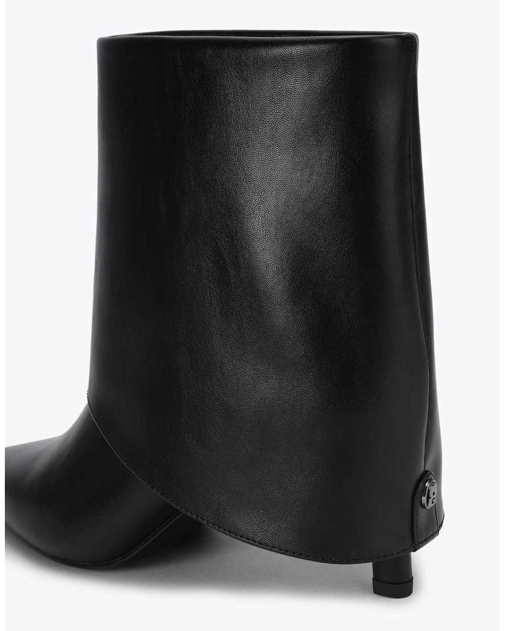 KG by Kurt Geiger Black Sleek Cuff Mid Ankle Boots