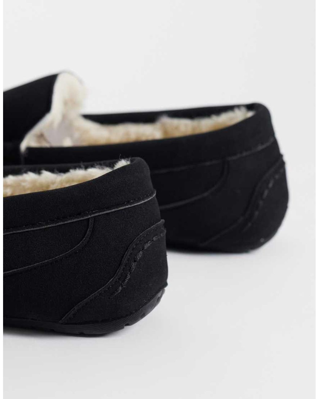 ASOS Black Moccasin Slippers for men