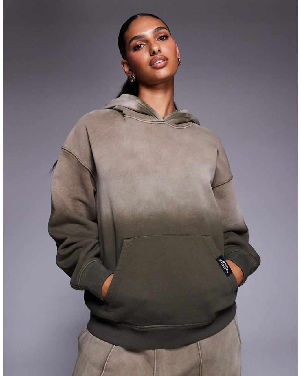 Good For Nothing Gray Gradient Relaxed Hoodie