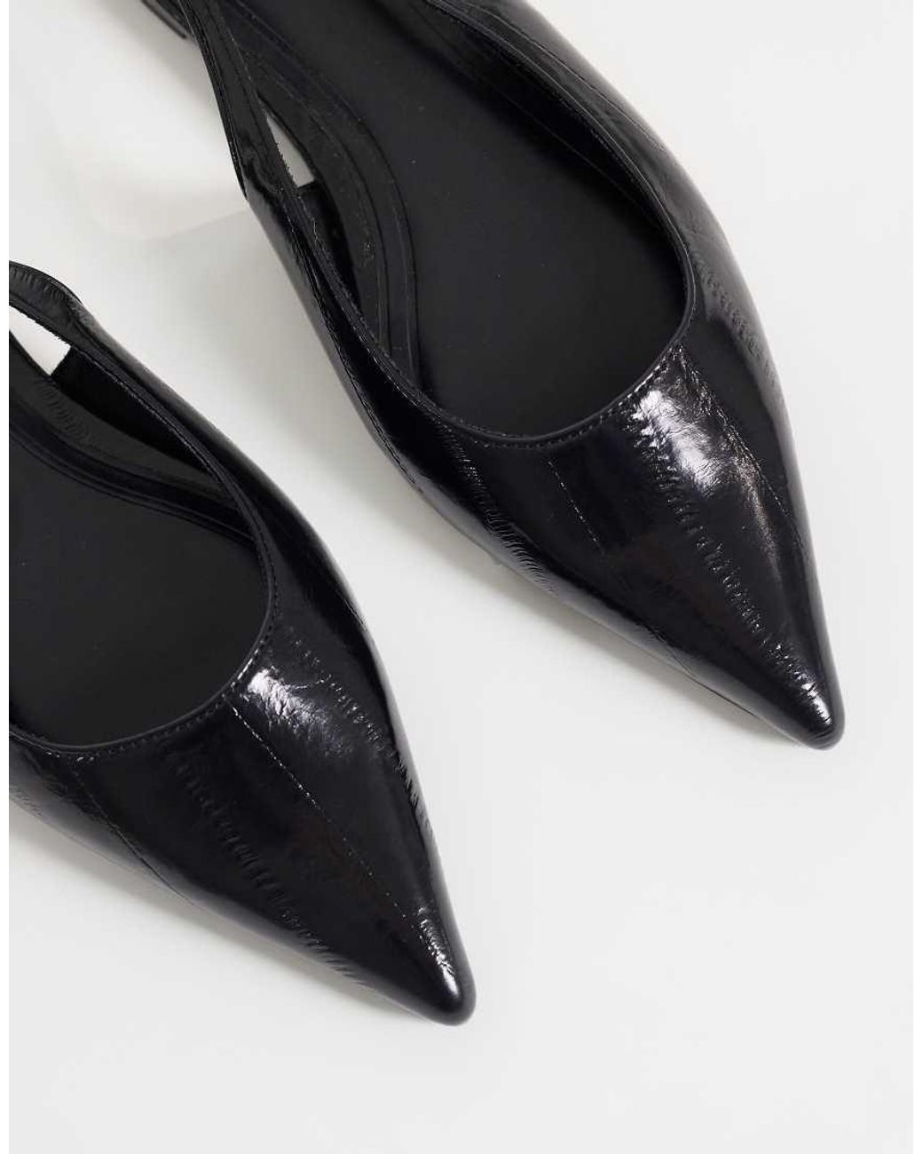 ASOS White Lovestruck Pointed Toe Slingback Ballet Flats