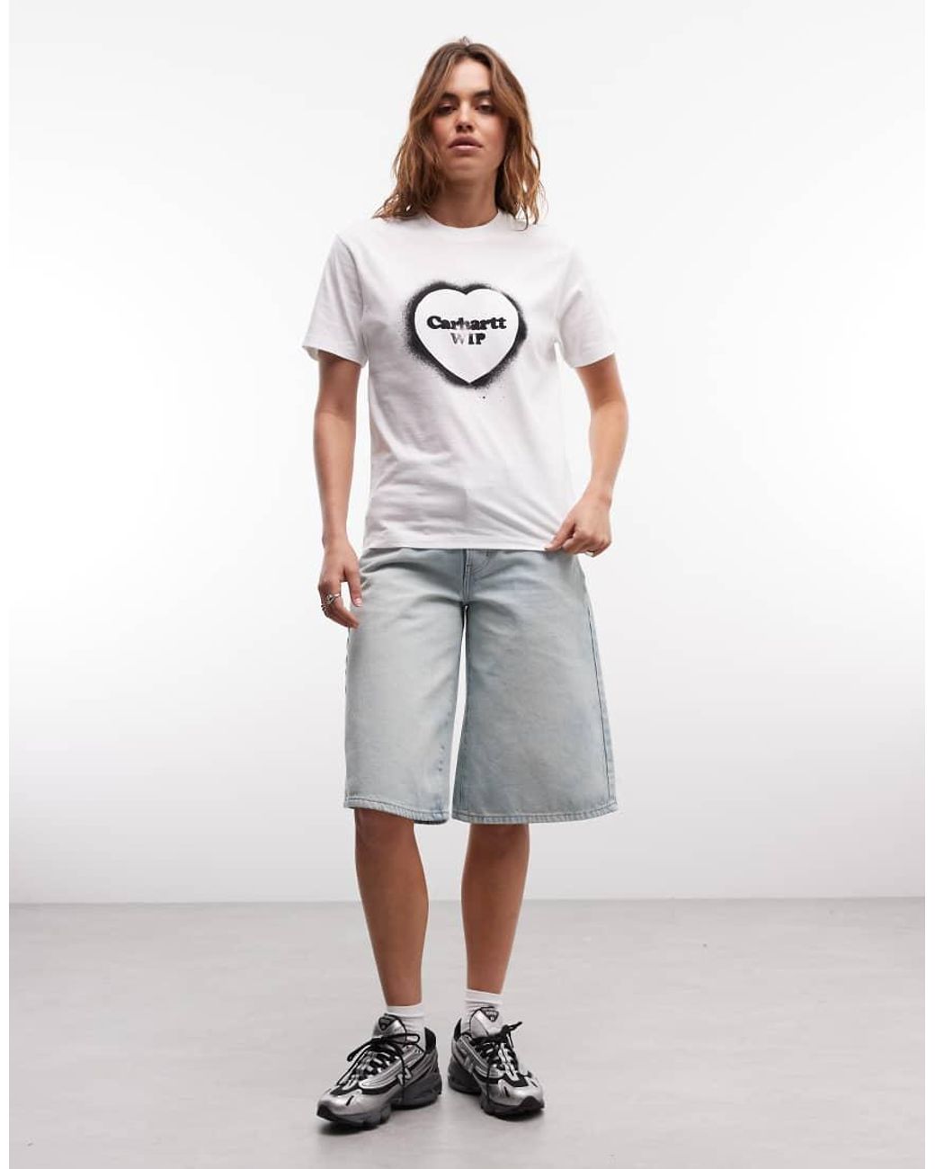 Carhartt White Spray Heart T-Shirt