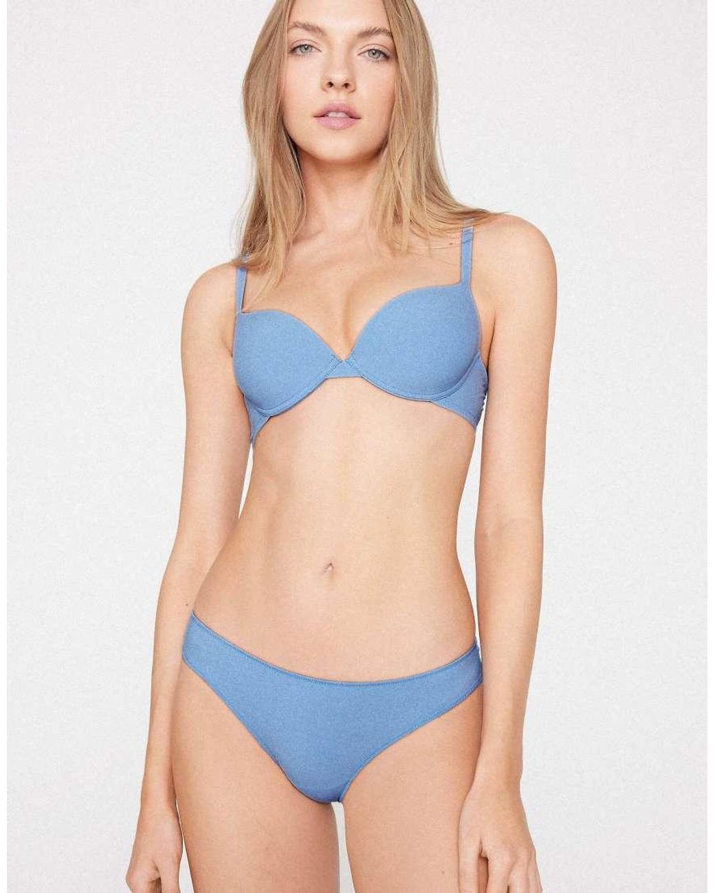 Tezenis Blue Athens Microfibre Push-Up Bra