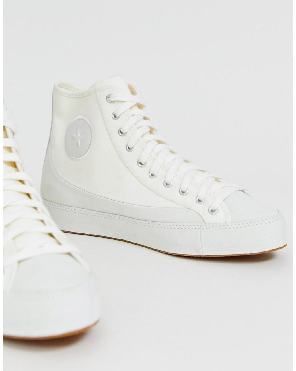 converse chuck taylor sasha vintage white trainers