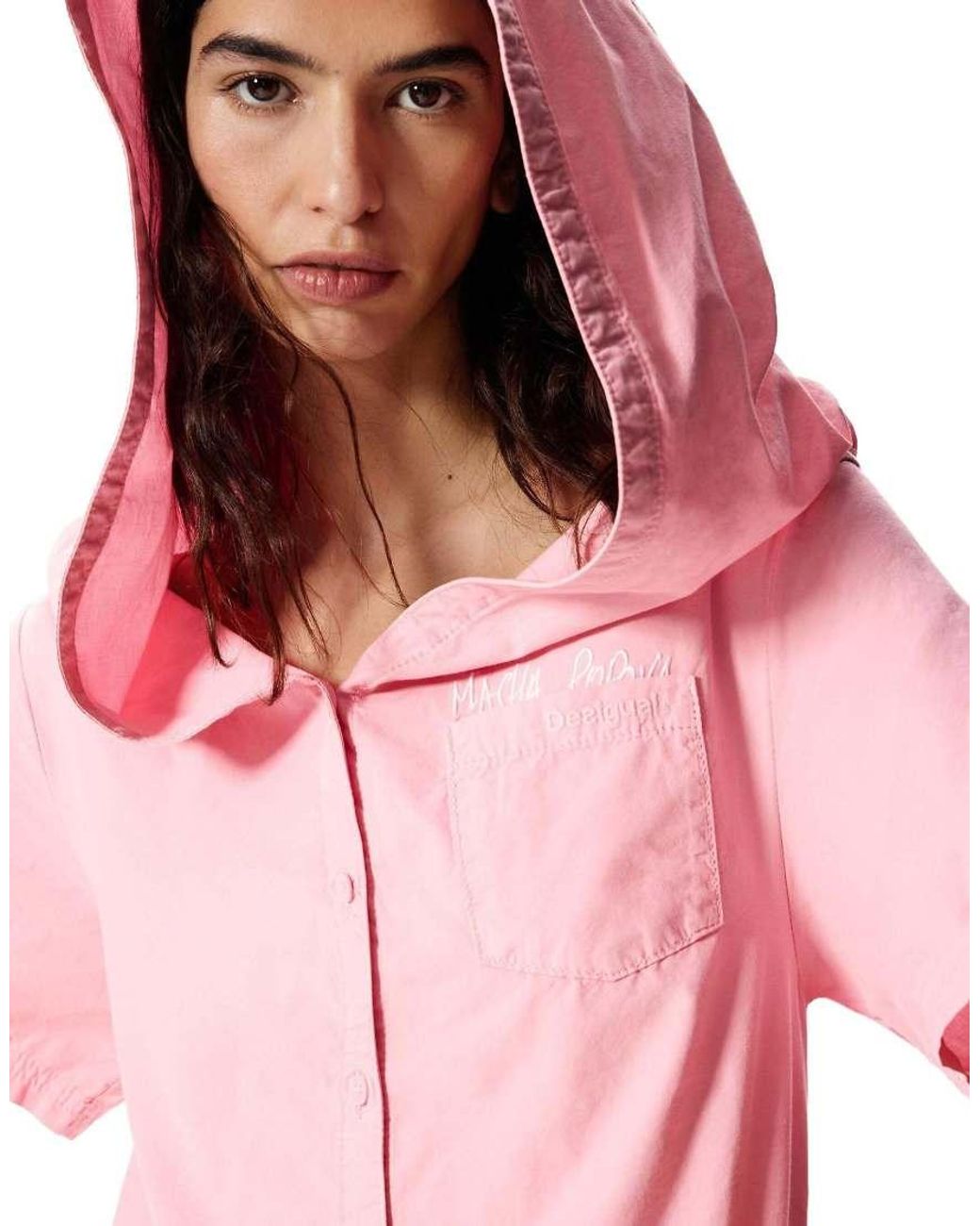 Desigual Pink Hooded Dress Masha Popova