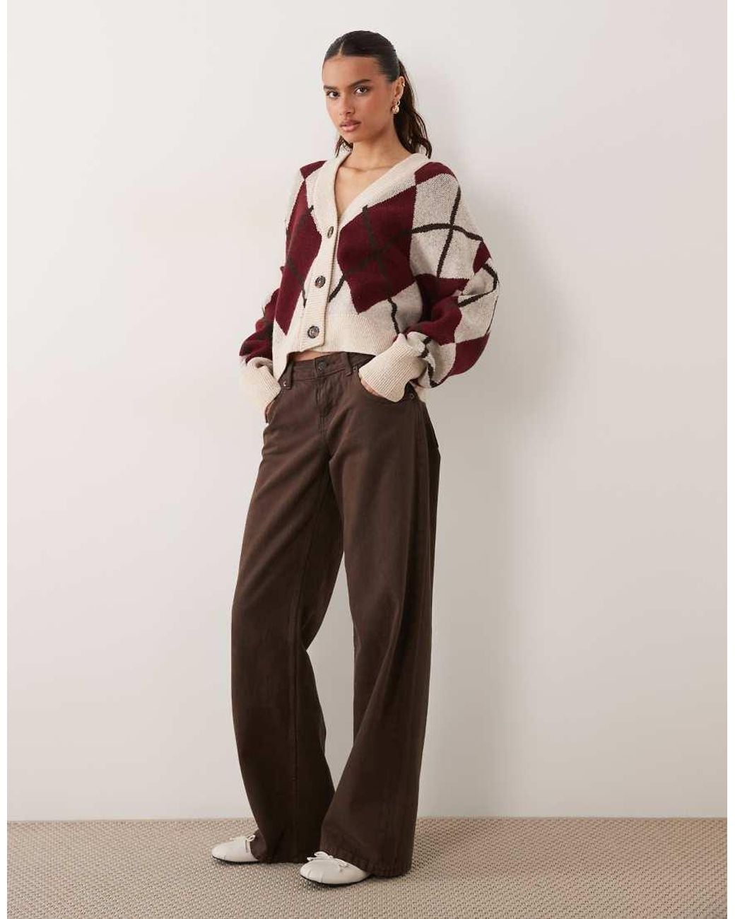Barbour Multicolor Harleigh Argyle Knitted Cardigan