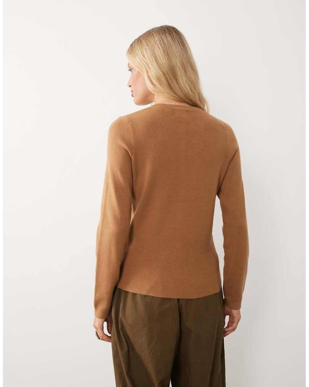 Brave Soul Brown Crew Neck Knit T-shirt