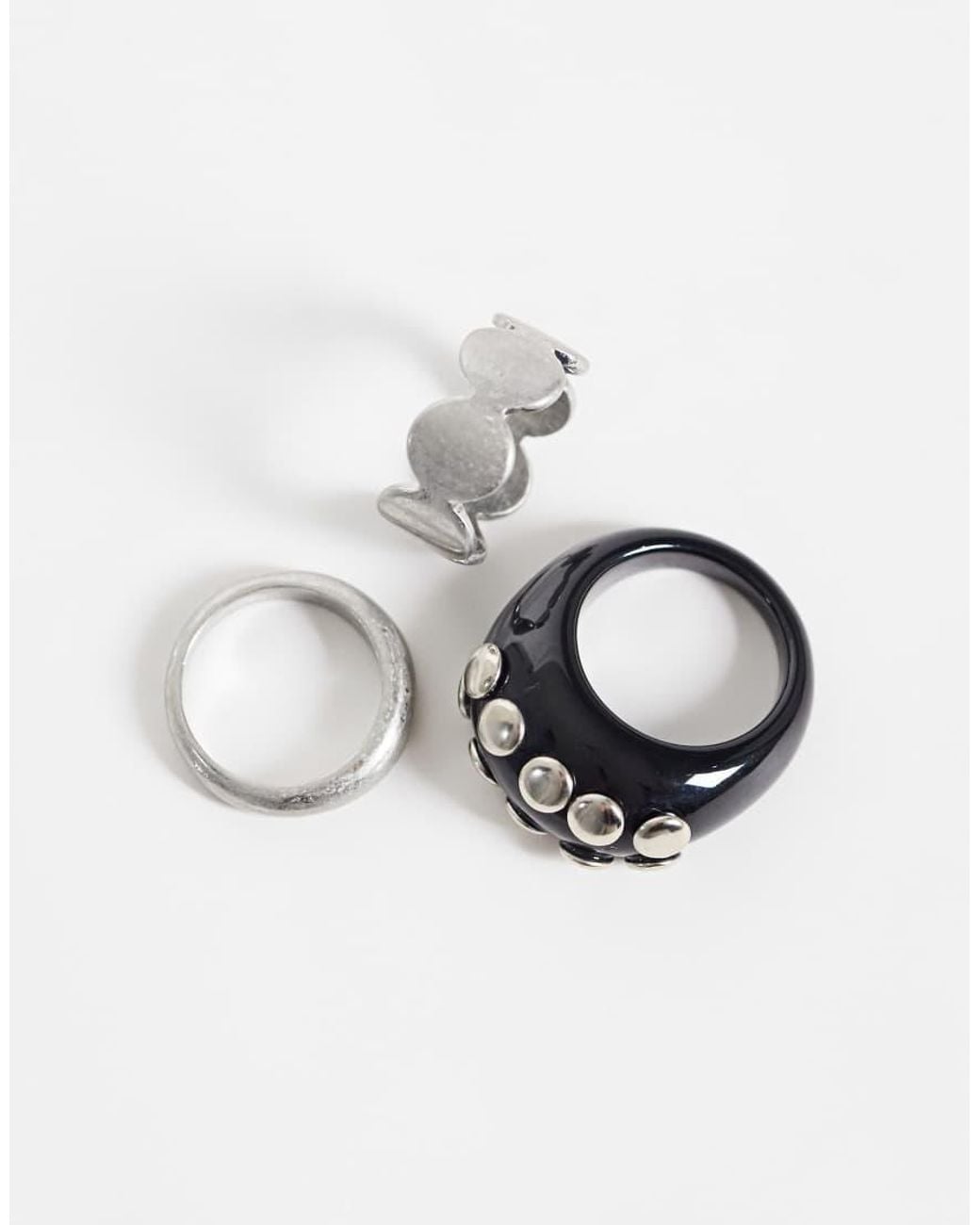 ASOS White Pack Of 3 Rings