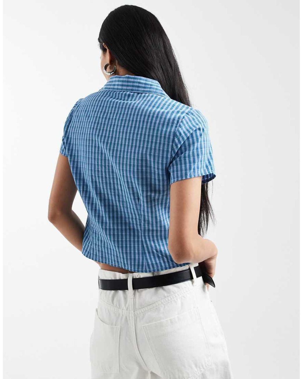 Cotton On Blue Maya Ruched Shirt