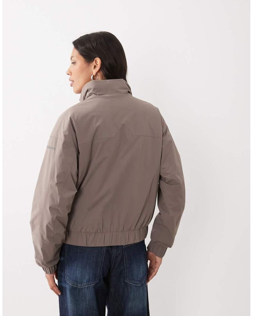 Columbia Brown Amazestretch Insulated Bomber Jacket