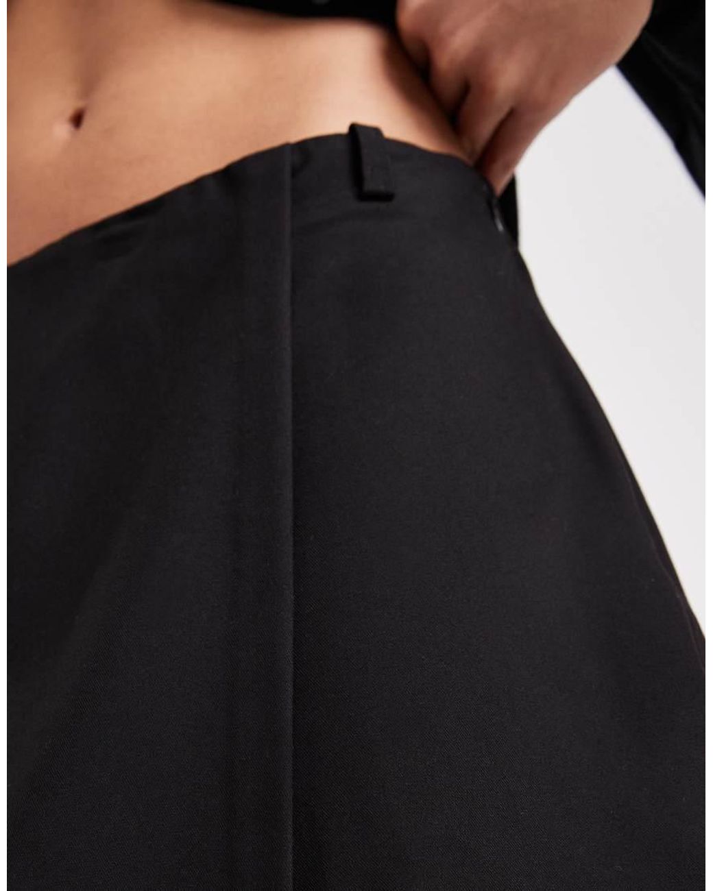 Vero Moda Black Wrap Front Skort With Belt