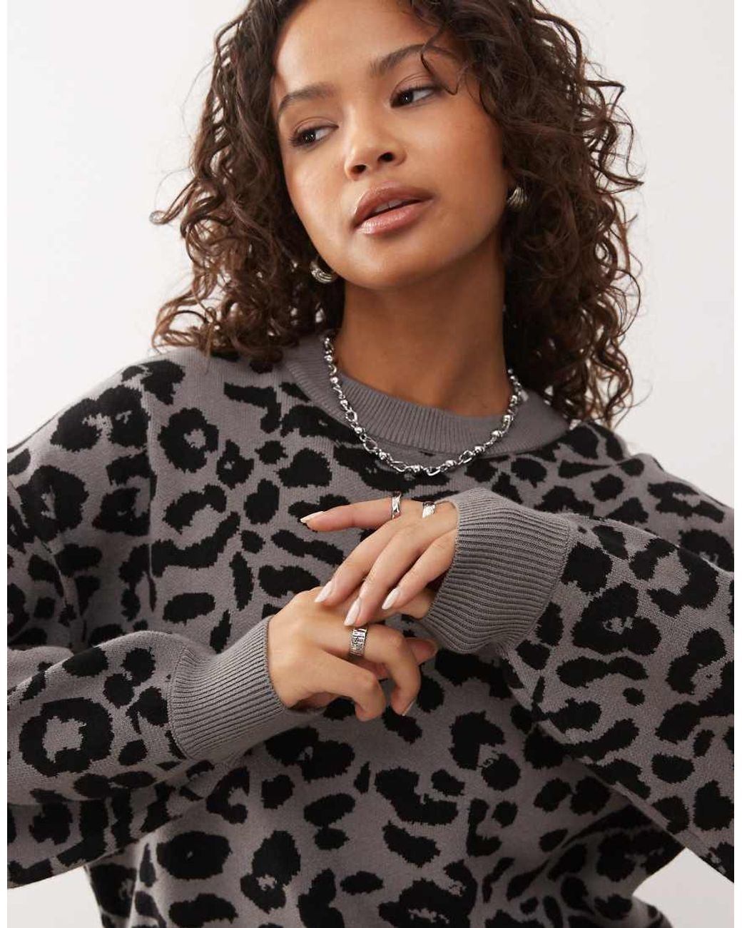 Noisy May Black Relaxed Knitted Jumper