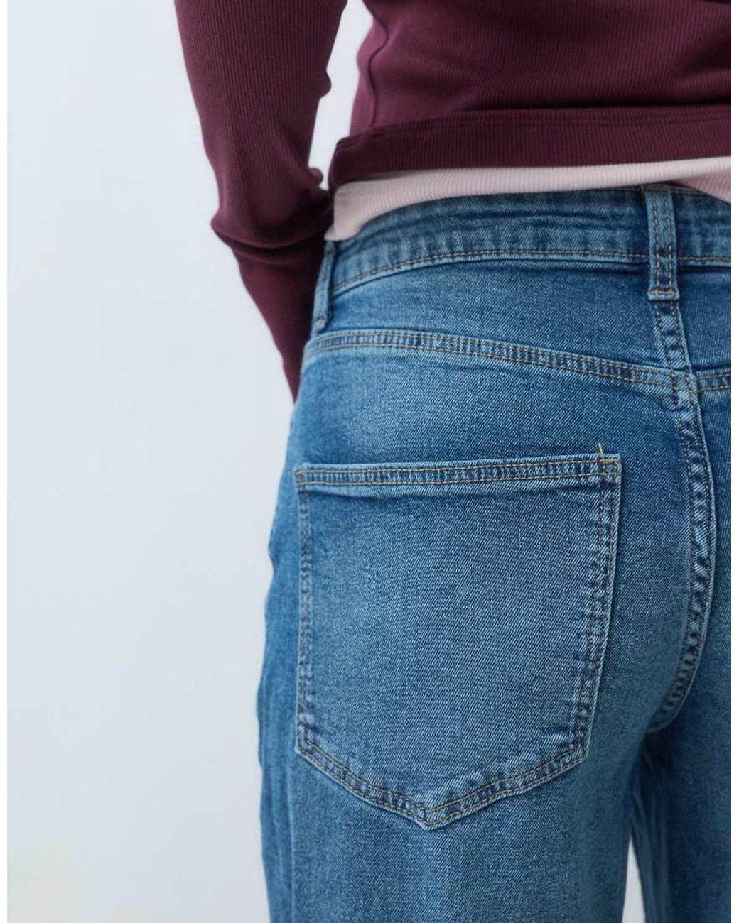 Vero Moda Blue High Rise Wide Leg Jeans